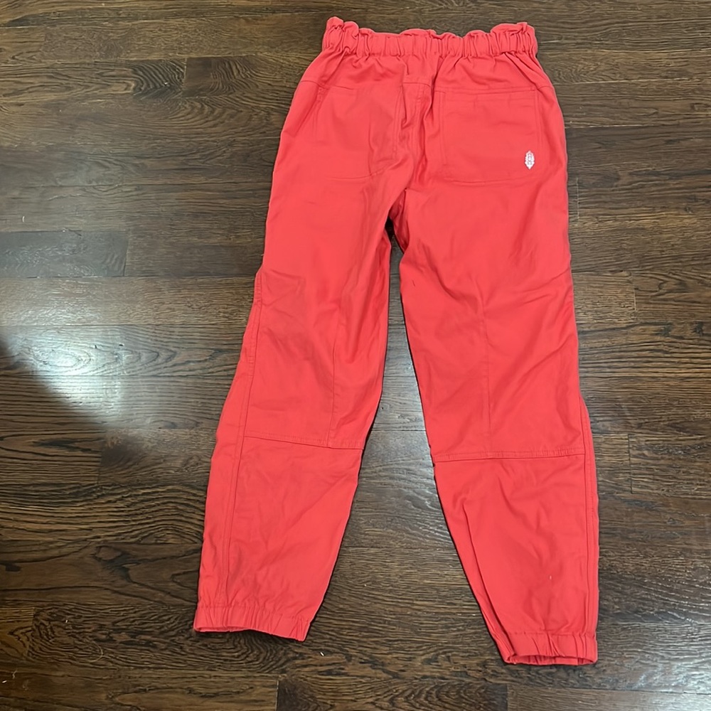 Free People Spring Trekker Pants In RED NWOT Z346-59 - Picture 8 of 9